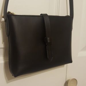 J. CREW 100% leather black crossbody